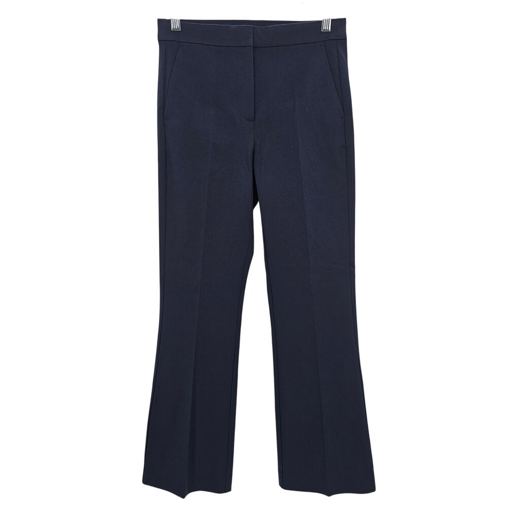 J. Crew Womans size 0 The Nicki Cropped Flare Dress Pants Navy Blue CQ750 NEW